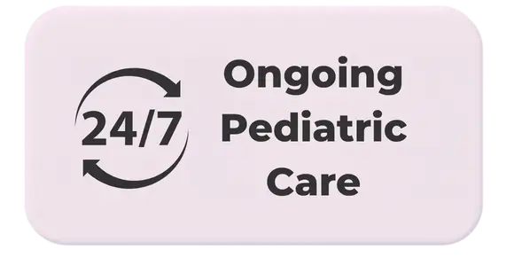 24/7 pediatric care illustration