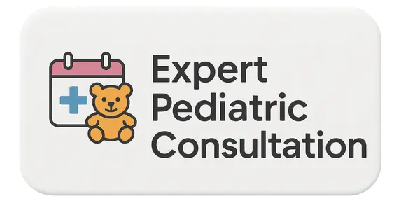 Expert pediatric consultation illustration